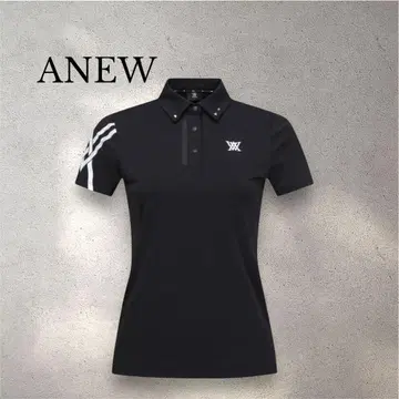 완판템 택 포함 새상품 M 사이즈 ANEW 여성용 피케 셔츠 블랙