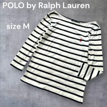 컨디션 최상 POLO 랄프 로렌 보트넥 보더 티셔츠 M
