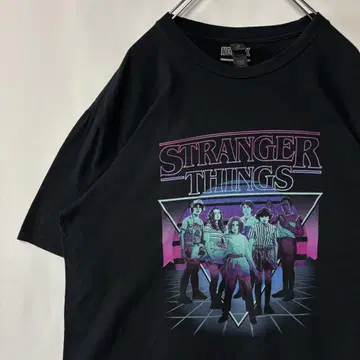 기묘한 이야기 티셔츠 시즌3 블랙 XL 사이즈 SF 구제 의류