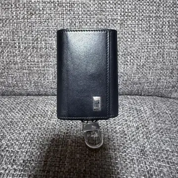 dunhill 던힐 블랙 가죽 키케이스 열쇠 보관 키링 포함