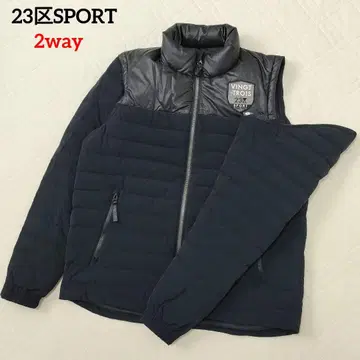 23구 SPORT 골프 2way 다운 재킷 베스트 소매 탈착 절개 L
