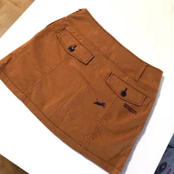르꼬끄 애니멀 고양이 자수 스커트 캐러멜 9