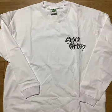 Super Green 긴팔 T셔츠 XL 화이트