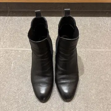 블랙 사이드 고어 부츠 가죽