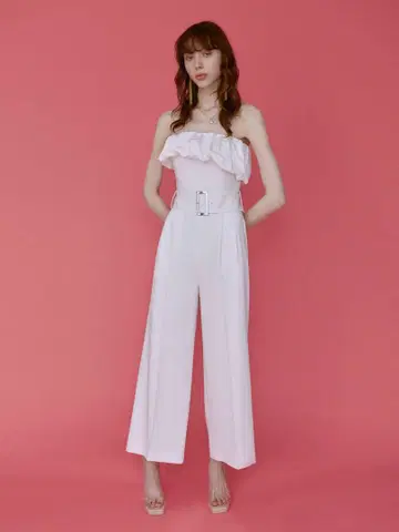 eimyistoire 벌룬 프릴 베어 올인원 S 화이트