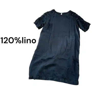 120%lino 원피스 블랙 자수 린넨100%