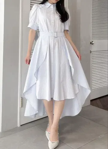 [ POLO BCS 콜라보 ] dazzlin 헴 레이어드 셔츠 원피스