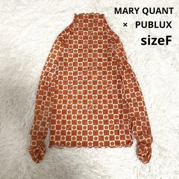 [ MARY QUANT x PUBLUX ] 데이지 체커 시어 탑 오렌지