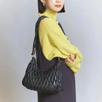 UNITED ARROWS 퀼트 문 숄더백 2WAY 블랙