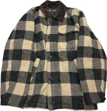 CHAPS Ralph Lauren 두꺼운 체크 울 코트