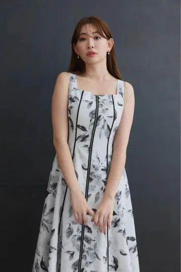 herlipto Noemie Floral Zip-Up Dress S