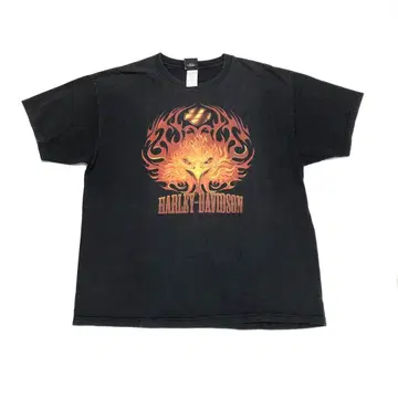 HARLEY-DAVIDSON 셔츠 빈티지 블랙 XL 양면 프린트