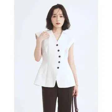 커브 프론트 베스트 (아이보리)