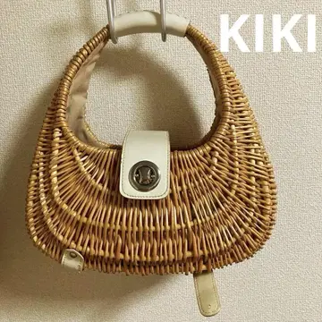 내추럴 라탄 바스켓백
