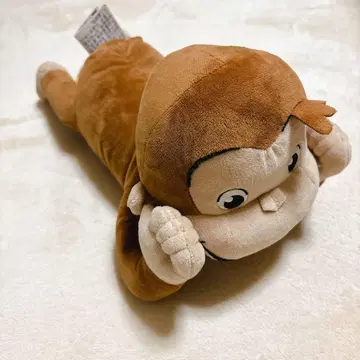 아기 원숭이 조지 엎드린 봉제 인형