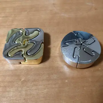 Hanayama 빼는 퍼즐 Hazuru 캐스트 스퀘어 스파이럴 2종 세트