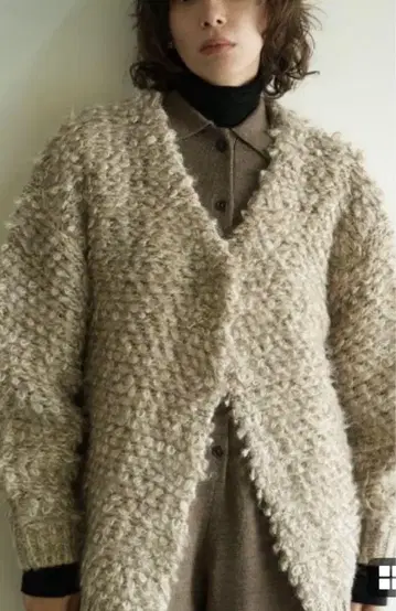 MIX LOOP MOHAIR KNIT CARDIGAN 가디건