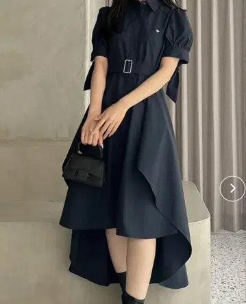 dazzlin [ POLO BCS 콜라보 ] 헴 레이어드 셔츠 원피스