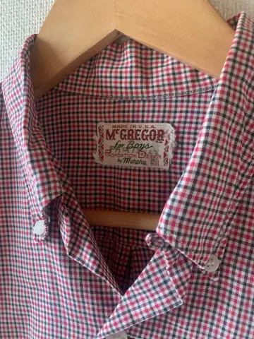 60's McGregor 반팔 체크 셔츠