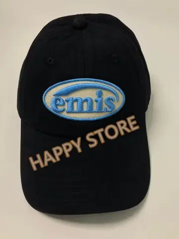 미사용 emis 자수 로고 야구 모자 블랙