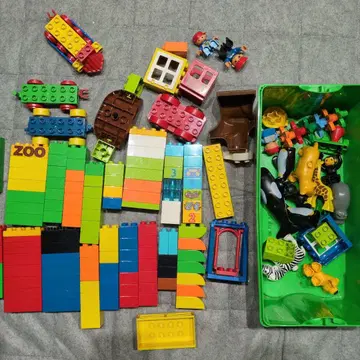 레고 duplo 그린 상자 동물 피규어 여러가지
