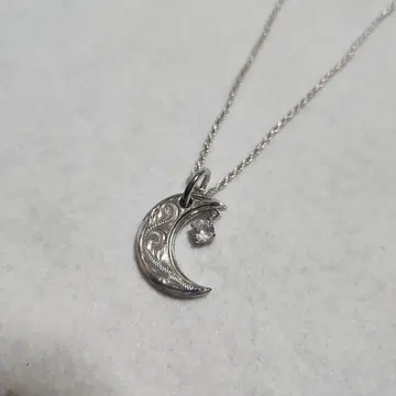 하와이안 주얼리 silver 925 초승달 문 목걸이