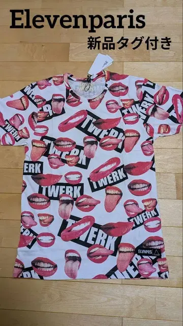 택 포함 새상품 Elevenparis Twerk Lips 반팔 티셔츠