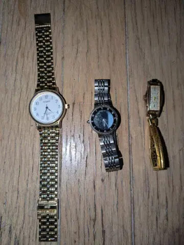 앤티크 시계 수동 와인딩 여성용 세트 정크 3점 세트