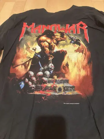 MANOWAR 티셔츠 1994년 빈티지 초레어 롱 티셔츠