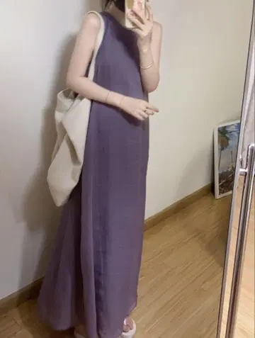 라미 린넨 100% 롱 원피스