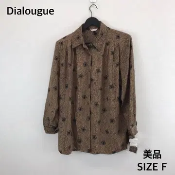 택 포함 새상품 Dialogue 꽃무늬 긴팔 셔츠 F 사이즈