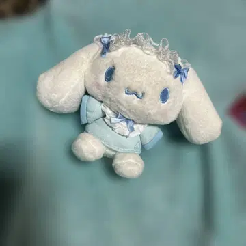 산리오 시나몬 스카이블루 데이즈 봉제 인형 키링 마스코트