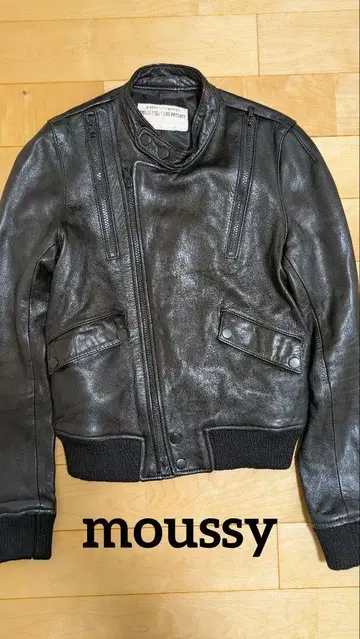 moussy 마우지 양가죽 라이더 자켓 가죽 자켓 블랙