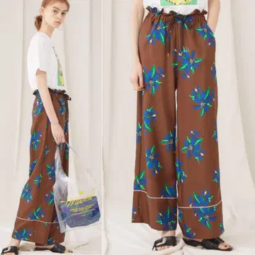 MUVEIL 뮤베르 꽃무늬 와이드 팬츠