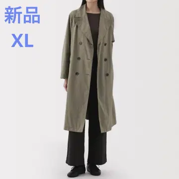 MUJI 발수 트렌치코트 여성 XL 그레이쉬브라운
