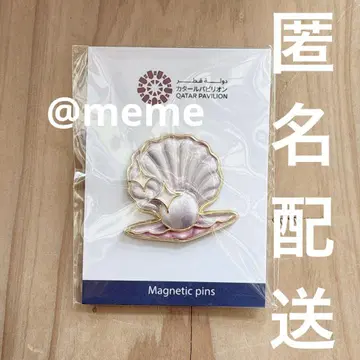 오사카 간사이 엑스포 카타르 파빌리온 마그넷 핀 배지 진주 펄