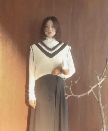 Muleau Knit Vest Beige