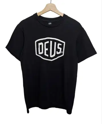 DEUS CUSTOM CYCLES 로고 프린트 티셔츠 블랙 USA 제작