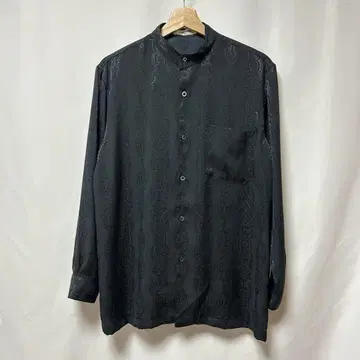 MORI TOSHI 블랙 디자인 셔츠 브랜드 셔츠 폴리에스테르