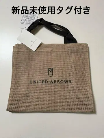 [미사용 새상품] UNITED ARROWS 로고 메쉬 토트백 S