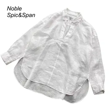 Spic&Span Noble 린넨 100% 스키퍼 블라우스 풀오버