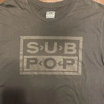 레어 SUB POP 로고 티셔츠 XL 블랙