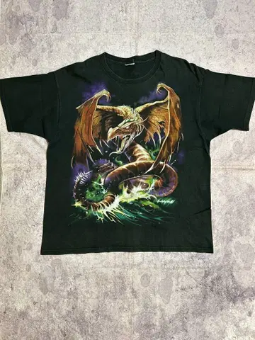 90s LIQUID BLUE FOX-T DRAGON sizeXL