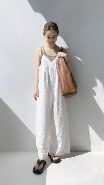 IENA 이에나 레이스 올인원 살로펫 화이트 새상품급