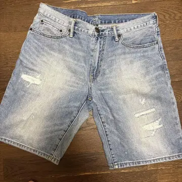 gap 데미지 데님 숏팬츠 라이트 블루 구제 의류