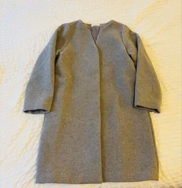 미품 GALLARDAGALANTE 그레이 노카라 코트