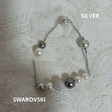SWAROVSKI 펄 SILVER 팔찌