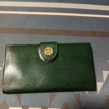 그린 가죽 장지갑 플랩형