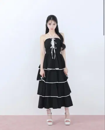 엠미에메 Sweat tiered long onepiece