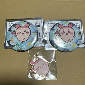 치이카와 파크 헌책방 카니짱 캔뱃지 메탈 참 세트